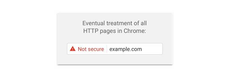 Atualização do Google Chrome: Aviso de site inseguro